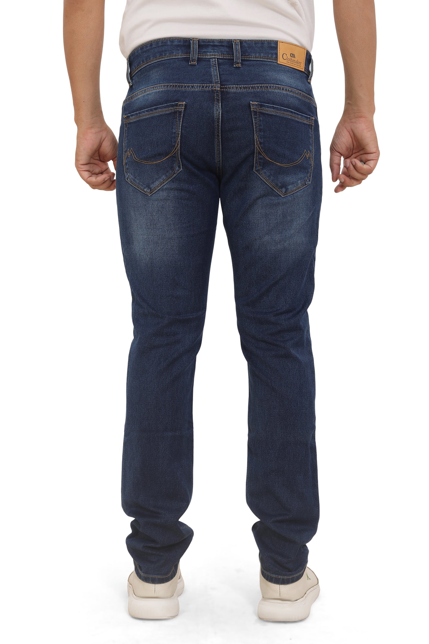 Men's Slim Fit Ankle Length Indigo Blue Stretchable Denim Jeans 482