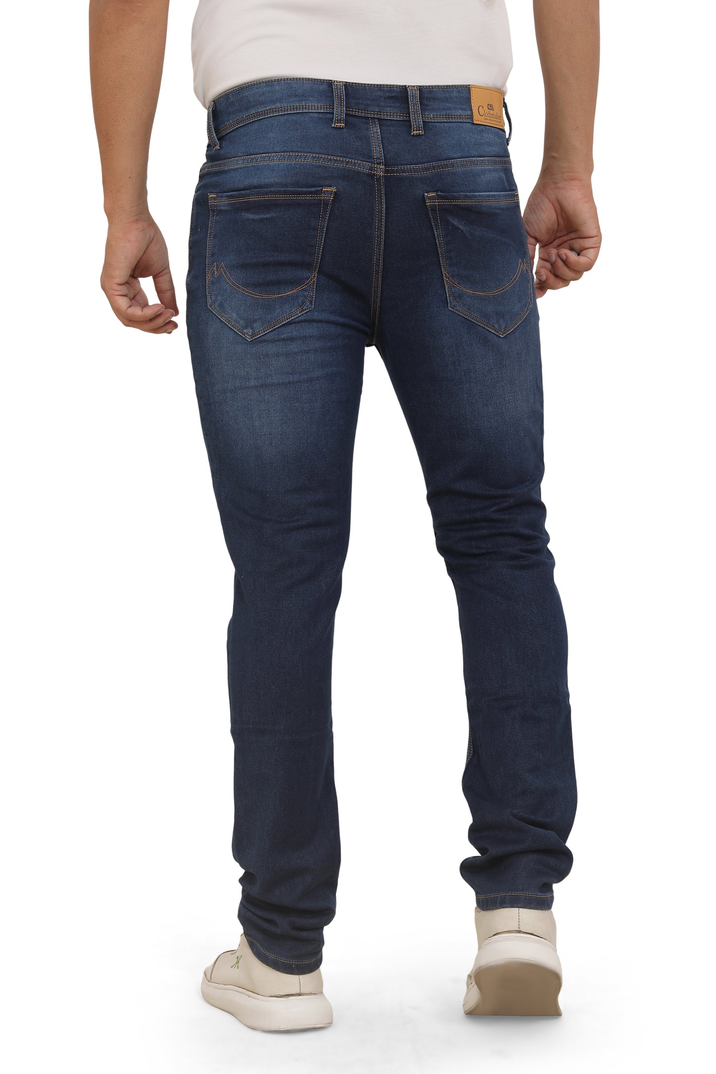 Men's Slim Fit Ankle Length Blue Stretchable Denim Jeans 483