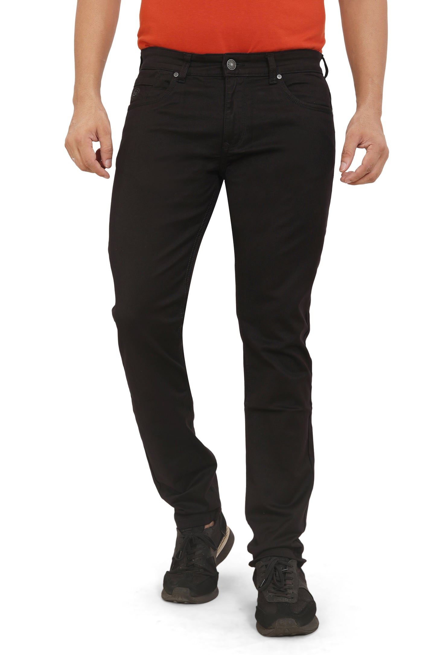 Men's Slim Fit Ankle Length Black Stretchable Denim Jeans 479