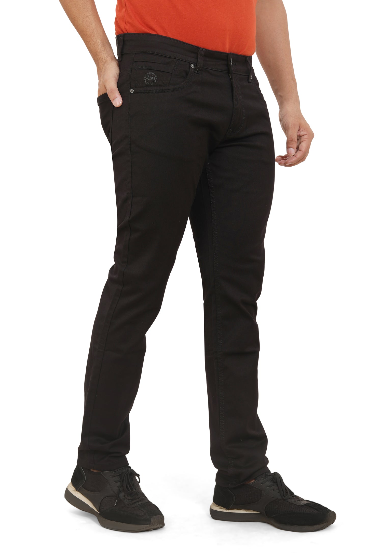 Men's Slim Fit Ankle Length Black Stretchable Denim Jeans 479