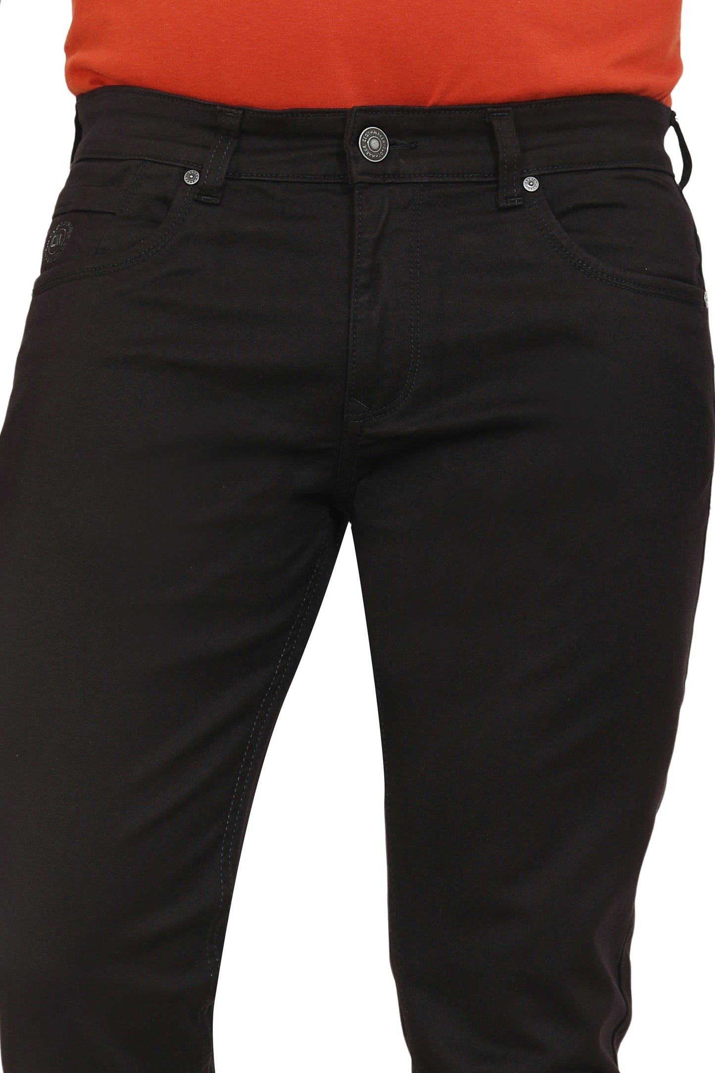 Men's Slim Fit Ankle Length Black Stretchable Denim Jeans 479