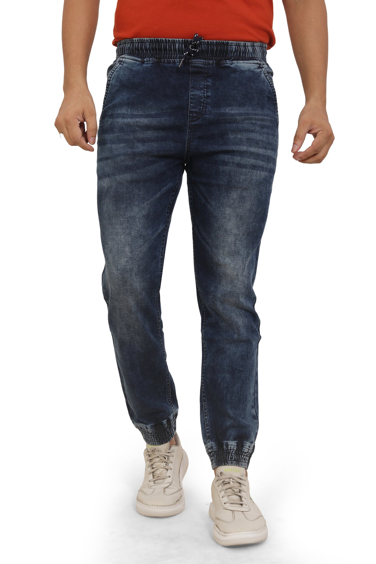 Men's Slim Fit Ankle Length Indigo Stretchable Denim Jeans 494