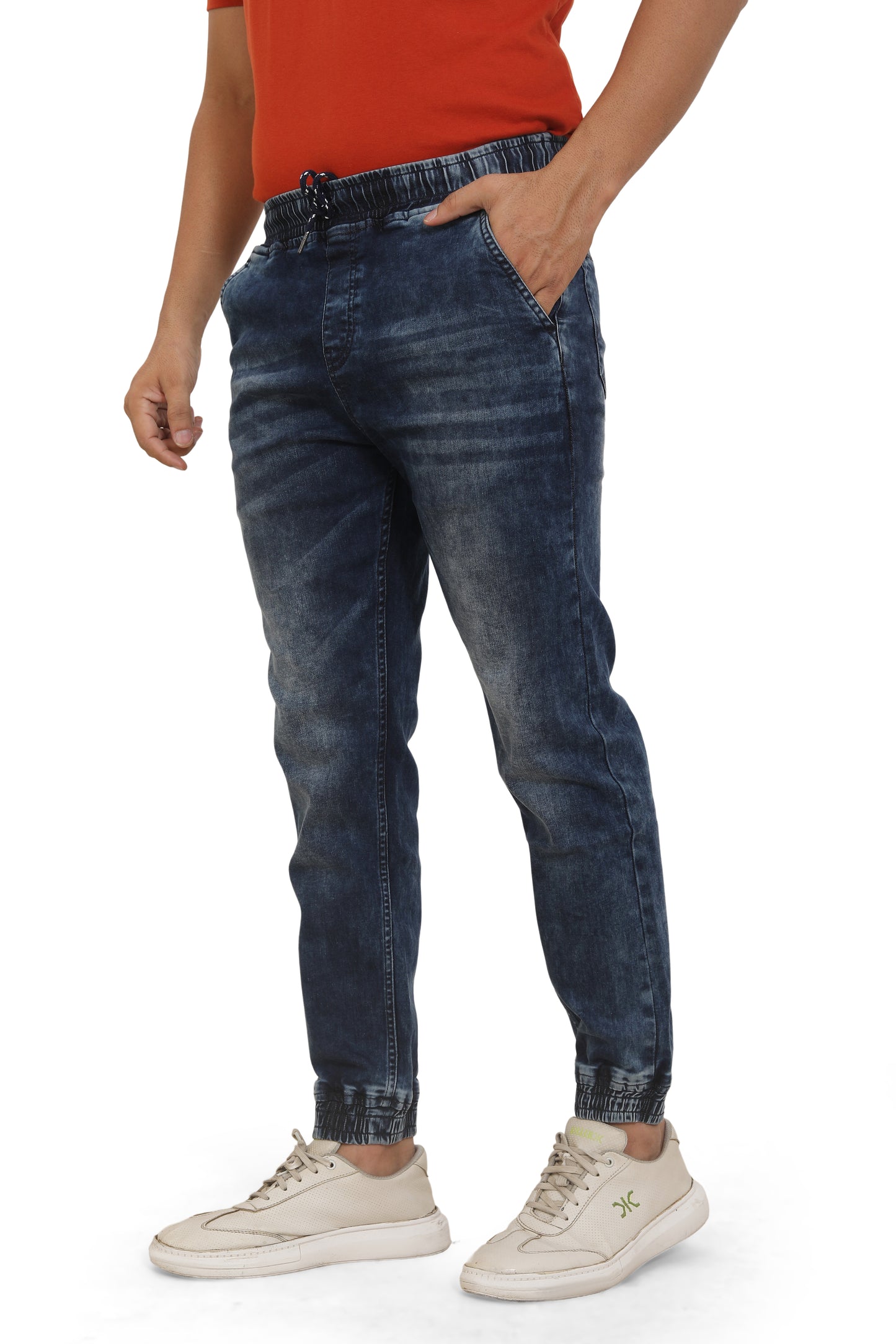 Men's Slim Fit Ankle Length Indigo Stretchable Denim Jeans 494