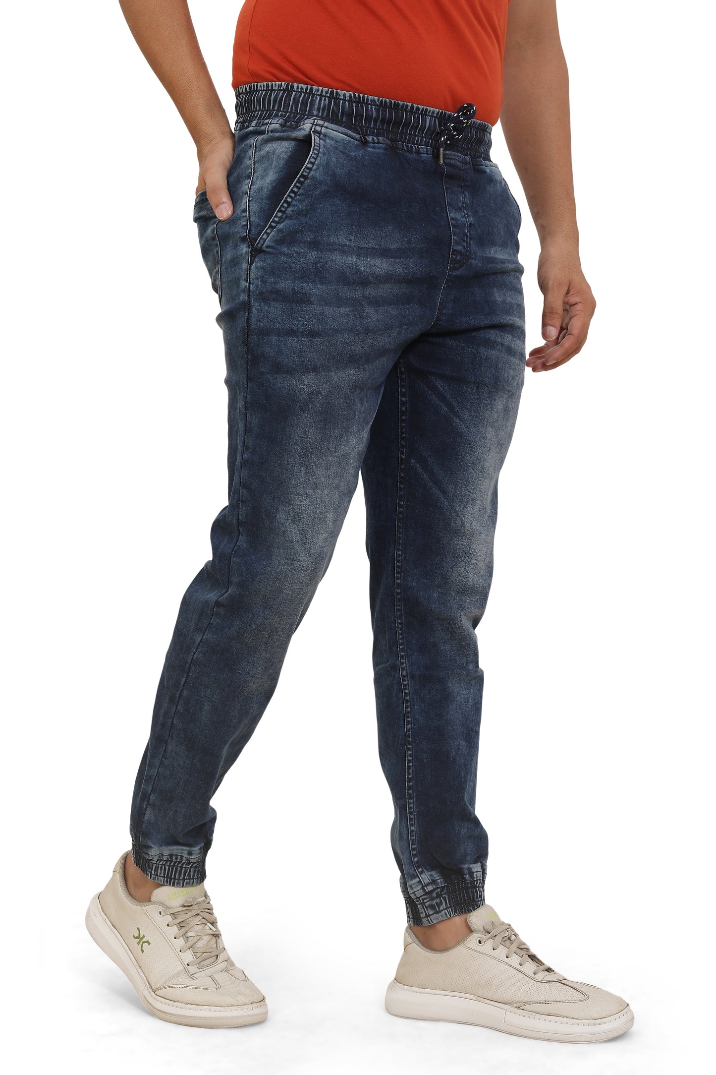 Men's Slim Fit Ankle Length Indigo Stretchable Denim Jeans 494