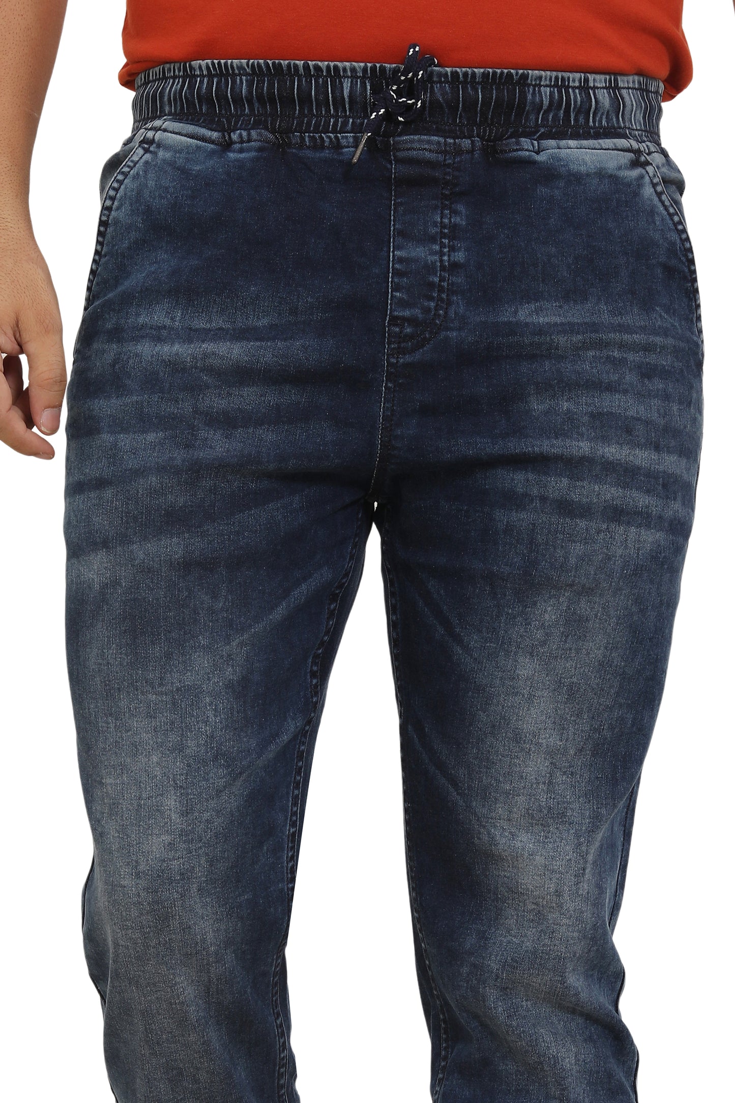 Men's Slim Fit Ankle Length Indigo Stretchable Denim Jeans 494