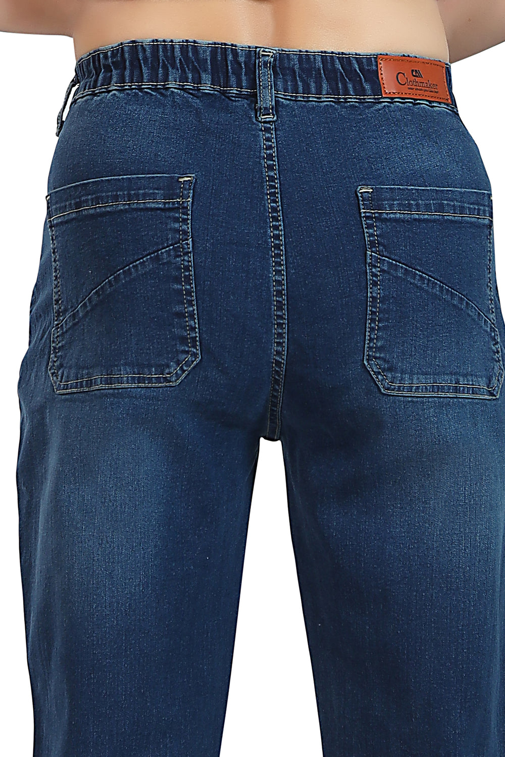 Women's Mid Rise Straight Fit Tinted Blue Stretchable Denim Jeans 1023