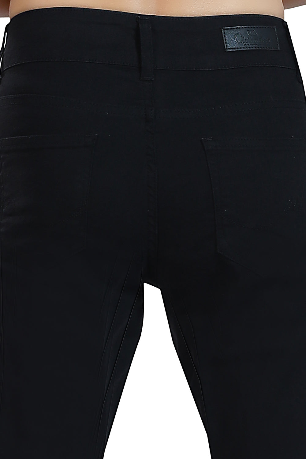 Women's Mid Rise Skinny Fit Black Stretchable Denim Jeans 1018