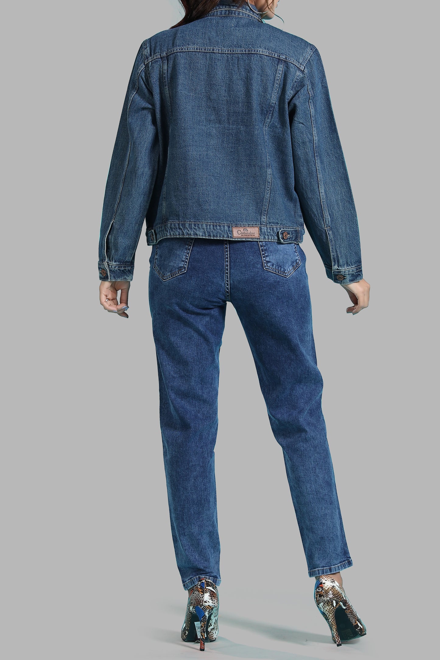 Clothmaker Women's Tinted Blue Denim Jacket - Non-Stretchable Classic Design, Stylish Outerwear for Everyday Casual Look, Durable Fabric, Perfect Fit 2004