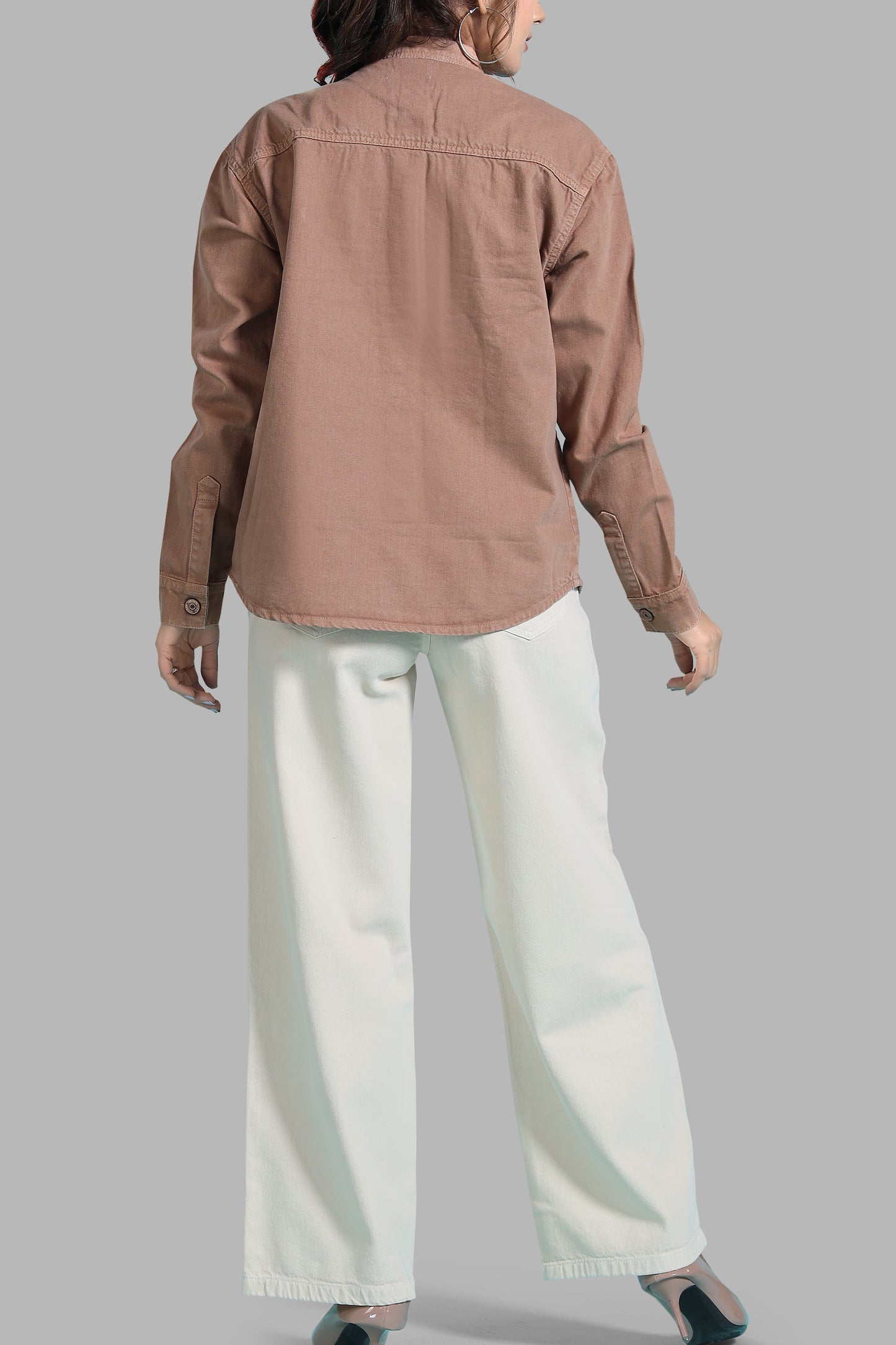 Clothmaker Women's Fawn Shacket - Non-Stretchable Denim, Stylish and Comfortable Outerwear, Perfect for Casual and Layered Looks 2008